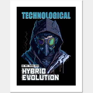 Technological Hybrid Evolution Posters and Art